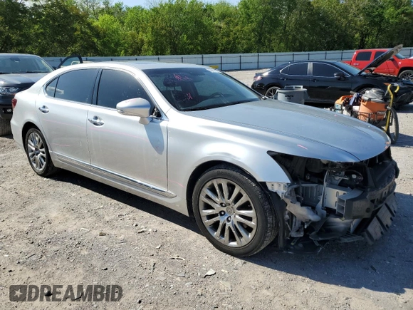 2014 Lexus LS 460 L with VIN JTHGL5EF6E5053021, listed as a Copart auction lot 53910455 with 187,907 mi miles and Salvage title. Bid and sale history available at DreamBid. Image 4.