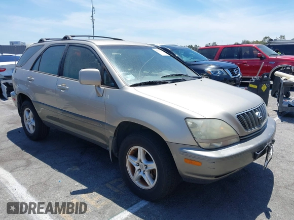 2001 Lexus RX 300 with VIN JTJGF10U210091521, listed as a IAAI auction lot 42761347 with 212,496 mi miles and . Bid and sale history available at DreamBid. Image 1.