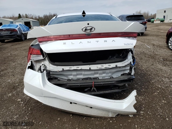 2022 Hyundai Elantra Hybrid Limited with VIN KMHLN4AJ3NU018193, listed as a Copart auction lot 52700695 with 43,735 mi miles and Salvage Title. Bid and sale history available at carsss.com. Image 6.