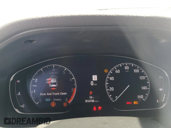 2021 Honda Accord Touring with VIN 1HGCV2F98MA010065, listed as a Copart auction lot 57679615 with 16,748 mi miles and Salvage title. Bid and sale history available at DreamBid. Image 9.