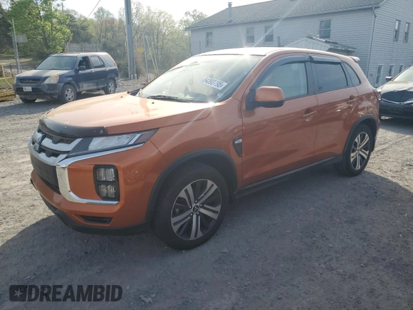 2021 Mitsubishi Outlander Sport ES with VIN JA4ARUAU2MU031035, listed as a Copart auction lot 54393795 with 64,155 mi miles and Clean Title. Bid and sale history available at carsss.com. Image 1.