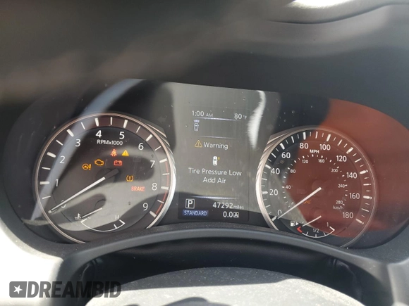 2020 Infiniti Q50 3.0t LUXE with VIN JN1EV7AP3LM208515, listed as a Copart auction lot 52169055 with 47,292 mi miles and Salvage Title. Bid and sale history available at carsss.com. Image 9.