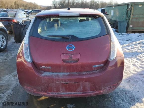 2015 Nissan LEAF SL with VIN 1N4AZ0CP7FC321033, listed as a Copart auction lot 42776715 with 53,700 mi miles and Salvage Title. Bid and sale history available at carsss.com. Image 6.