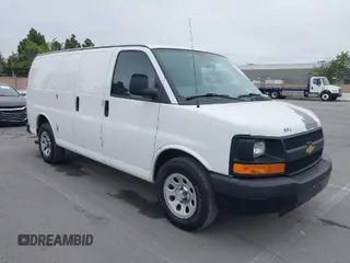 2012 Chevrolet Express Cargo Van with VIN 1GCSGAFX9C1151383, listed as a IAAI auction lot 42078082 with 199,106 mi miles. Bid and sale history available at carsss.com. Image 1.