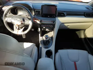 2019 Hyundai Veloster Turbo R-Spec with VIN KMHTH6AB1KU020063, listed as a Copart auction lot 42607993 with 21,712 mi miles. Bid and sale history available at carsss.com. Image 8.