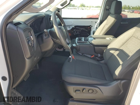2024 Chevrolet Silverado 1500 Custom with VIN 1GCPABEK9RZ131695, listed as a Copart auction lot 53248475 with 8,413 mi miles and Salvage Title. Bid and sale history available at DreamBid. Image 7.
