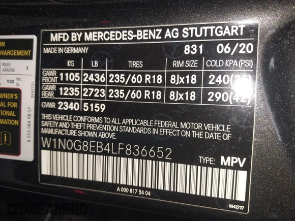 2020 Mercedes-Benz GLC 300 z VIN W1N0G8EB4LF836652, wystawiony jako IAAI lot #42018232 z przebiegiem 46 836 mil mil oraz . Historia ofert i sprzedaży dostępna na DreamBid. Obrazek 9.