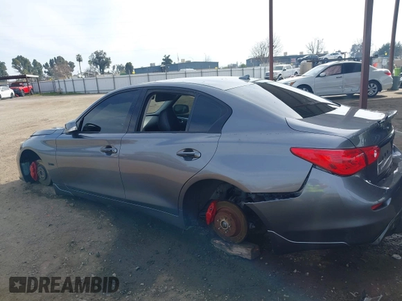 2017 Infiniti Q50 Red Sport 400 with VIN JN1FV7AP2HM850025, listed as a IAAI auction lot 41687964 with 70,334 mi miles. Bid and sale history available at carsss.com. Image 13.