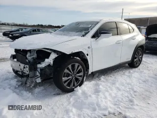 2020 Lexus UX 250h F Sport with VIN JTHR9JBH7L2032974, listed as a Copart auction lot 87505865 with 51,461 mi miles and Salvage Title. Bid and sale history available at DreamBid. Image 1.