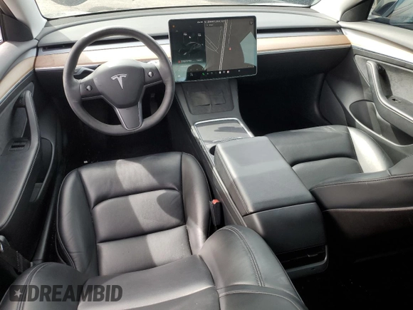 2021 Tesla Model 3 Standard Range Plus with VIN 5YJ3E1EA0MF997191, listed as a Copart auction lot 49659825 with 40,647 mi miles and Salvage Title. Bid and sale history available at DreamBid. Image 8.