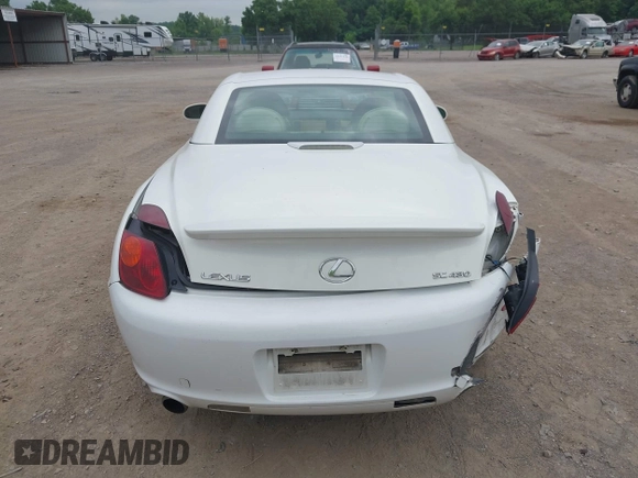 2002 Lexus SC 430 с VIN JTHFN48Y620016783, выставлен на аукционе IAAI как лот 42274474 с пробегом 143 621 миль миль и . История ставок и продаж доступна на DreamBid. Изображение 16.
