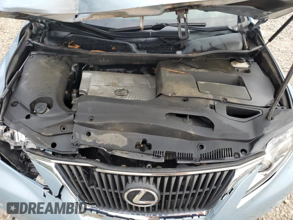 2012 Lexus RX 350 with VIN 2T2ZK1BA0CC074845, listed as a Copart auction lot 53956635 with 206,838 mi miles and Salvage Title. Bid and sale history available at DreamBid. Image 12.