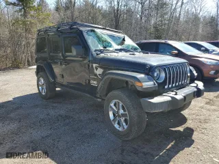 2020 Jeep Wrangler Unlimited Sahara with VIN 1C4HJXEN3LW178659, listed as a Copart auction lot 50059495 with 114,870 mi miles and Salvage Title. Bid and sale history available at carsss.com. Image 4.