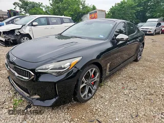 2018 Kia Stinger GT2 with VIN KNAE55LCXJ6016776, listed as a Copart auction lot 55637905 with 57,767 mi miles and Clean Title. Bid and sale history available at carsss.com. Image 2.