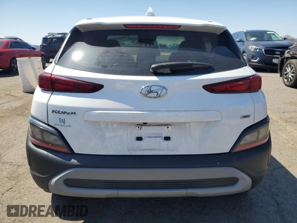 2022 Hyundai Kona SE with VIN KM8K2CAB4NU764272, listed as a Copart auction lot 52388265 with 76,218 mi miles and Salvage Title. Bid and sale history available at DreamBid. Image 6.