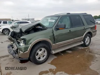 2003 Ford Expedition Eddie Bauer с VIN 1FMPU17L83LB86796, выставлен на аукционе Copart как лот 57533815 с пробегом 141 507 миль миль и Списание • Salvage title. История ставок и продаж доступна на DreamBid. Изображение 1.