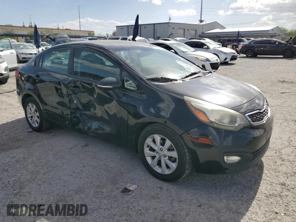 2013 Kia Rio EX with VIN KNADN4A30D6104166, listed as a Copart auction lot 56752345 with 129,708 mi miles and Salvage title. Bid and sale history available at DreamBid. Image 4.