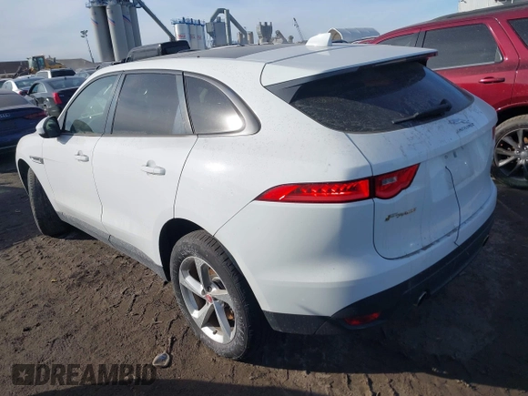 2017 Jaguar F-Pace 35t Premium with VIN SADCJ2BV1HA896012, listed as a IAAI auction lot 41224251 with 82,779 mi miles and . Bid and sale history available at DreamBid. Image 3.