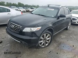 2007 Infiniti FX with VIN JNRBS08W37X400504, listed as a Copart auction lot 54698574 with 209,335 mi miles and Salvage Title. Bid and sale history available at carsss.com. Image 1.