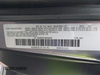 2008 Subaru Outback z VIN 4S4BP60C586328648, wystawiony jako IAAI lot #41714563 z przebiegiem 127 229 mil mil oraz . Historia ofert i sprzedaży dostępna na DreamBid. Obrazek 9.