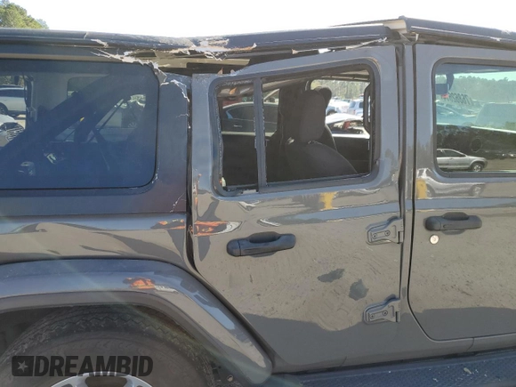 2021 Jeep Wrangler Unlimited Sahara High Altitude with VIN 1C4HJXEN0MW506203, listed as a Copart auction lot 76862614 with 44,558 mi miles and Salvage title. Bid and sale history available at DreamBid. Image 10.
