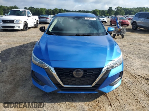 2020 Nissan Sentra SV with VIN 3N1AB8CV4LY223031, listed as a Copart auction lot 61343315 with 120,547 mi miles and Salvage title. Bid and sale history available at DreamBid. Image 5.