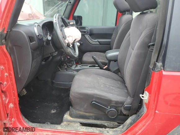 2014 Jeep Wrangler Sport with VIN 1C4AJWAG6EL117071, listed as a Copart auction lot 44582975 with 0 mi miles and Salvage Title. Bid and sale history available at carsss.com. Image 7.