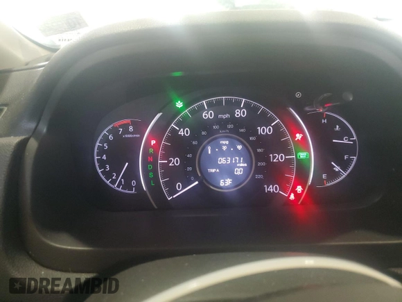 2015 Honda CR-V LX with VIN 5J6RM4H36FL005741, listed as a Copart auction lot 54409775 with 63,171 mi miles and Salvage Title. Bid and sale history available at DreamBid. Image 9.