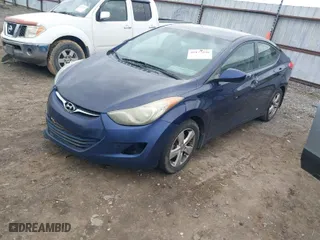 2013 Hyundai Elantra GLS PZEV with VIN 5NPDH4AE9DH347623, listed as a IAAI auction lot 41177236 with 217,294 mi miles. Bid and sale history available at carsss.com. Image 2.