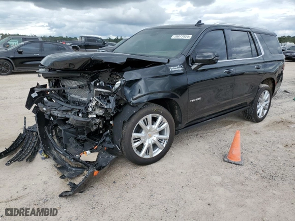 2024 Chevrolet Tahoe High Country with VIN 1GNSCTKTXRR181035, listed as a Copart auction lot 70877924 with 2,711 mi miles and Salvage Title. Bid and sale history available at carsss.com. Image 1.