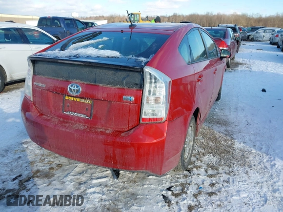 2010 Toyota Prius II with VIN JTDKN3DU6A1227200, listed as a IAAI auction lot 41292342 with 292,531 mi miles. Bid and sale history available at carsss.com. Image 4.