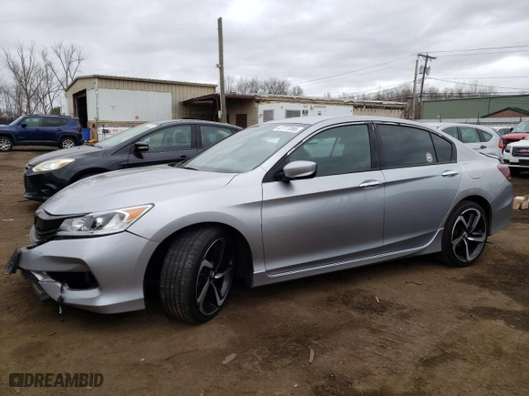 2017 Honda Accord Sedan Sport with VIN 1HGCR2F54HA039733, listed as a Copart auction lot 47777895 with 152,129 mi miles and Salvage Title. Bid and sale history available at carsss.com. Image 1.