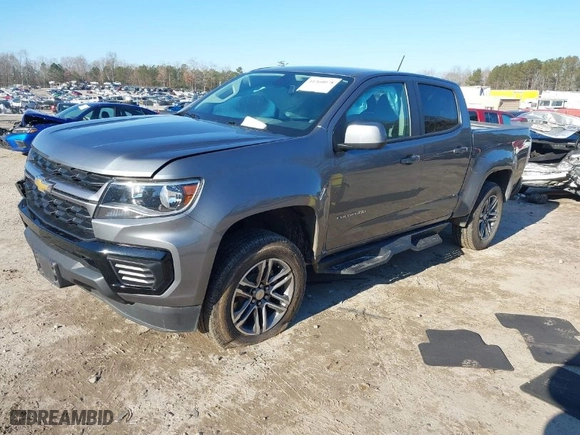 2022 Chevrolet Colorado 2WD Work Truck with VIN 1GCGSBEA1N1263220, listed as a IAAI auction lot 41360078 with NaN miles. Bid and sale history available at carsss.com. Image 2.