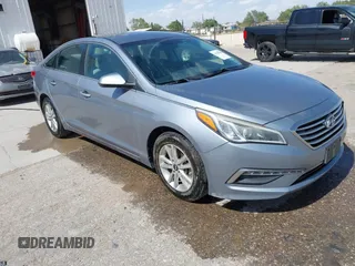 2015 Hyundai Sonata 2.4L SE with VIN 5NPE24AF4FH025196, listed as a IAAI auction lot 42158988 with 124,496 mi miles. Bid and sale history available at carsss.com. Image 1.