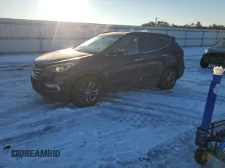 2017 Hyundai Santa Fe Sport 2.0T with VIN 5XYZU4LA0HG414280, listed as a Copart auction lot 41629395 with 132,427 mi miles and Clean Title. Bid and sale history available at carsss.com. Image 1.