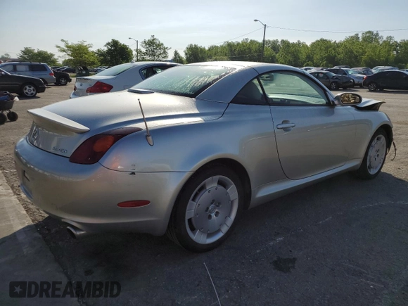 2002 Lexus SC with VIN JTHFN48Y020014026, listed as a Copart auction lot 51959624 with 210,155 mi miles and Salvage Title. Bid and sale history available at carsss.com. Image 3.