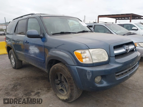 2005 Toyota Sequoia Limited with VIN 5TDZT38A55S252652, listed as a IAAI auction lot 41725951 with 225,593 mi miles and . Bid and sale history available at DreamBid. Image 1.