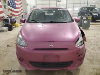 2015 Mitsubishi Mirage DE with VIN ML32A3HJ3FH035407, listed as a Copart auction lot 48189455 with 77,196 mi miles and Salvage Title. Bid and sale history available at carsss.com. Image 5.