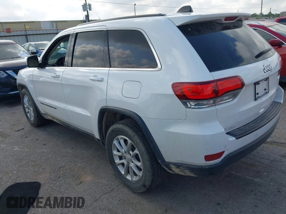 2022 Jeep Grand Cherokee Laredo X with VIN 1C4RJEAGXNC180641, listed as a IAAI auction lot 42074598 with 54,981 mi miles and . Bid and sale history available at DreamBid. Image 3.