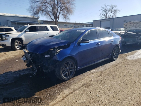 2021 Kia Forte GT-Line with VIN 3KPF34AD4ME408797, listed as a Copart auction lot 84454604 with 0 mi miles and Salvage Title. Bid and sale history available at carsss.com. Image 1.