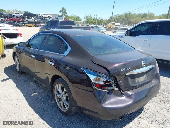 2014 Nissan Maxima 3.5 S with VIN 1N4AA5AP2EC905992, listed as a IAAI auction lot 41821196 with 104,883 mi miles. Bid and sale history available at carsss.com. Image 3.