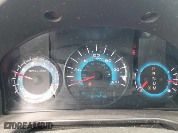 2012 Ford Fusion SE with VIN 3FAHP0HG1CR340168, listed as a Copart auction lot 52154405 with 167,850 mi miles and Salvage Title. Bid and sale history available at DreamBid. Image 9.