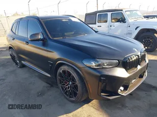 2024 BMW X3 M with VIN 5YM13EC03R9V14879, listed as a IAAI auction lot 41266018 with 21,055 mi miles. Bid and sale history available at carsss.com. Image 1.