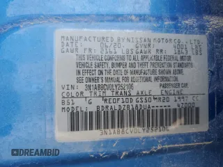 2020 Nissan Sentra SV z VIN 3N1AB8CV0LY252106, wystawiony jako Copart lot #54587125 z przebiegiem 108 839 mil mil oraz Szkoda całkowita • Salvage title. Historia ofert i sprzedaży dostępna na DreamBid. Obrazek 12.