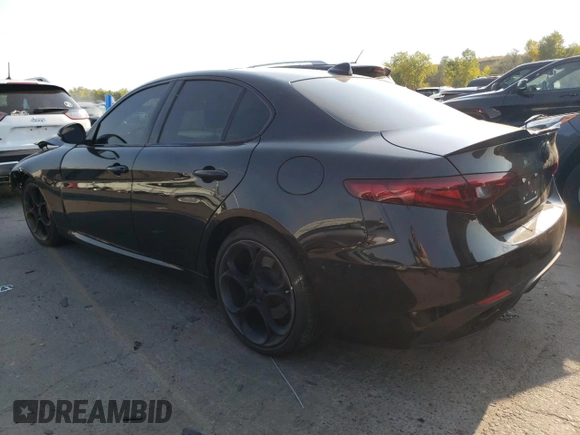 2022 Alfa Romeo Giulia Ti with VIN ZARFAMBN0N7653455, listed as a Copart auction lot 75548204 with 21,735 mi miles and Salvage Title. Bid and sale history available at carsss.com. Image 2.