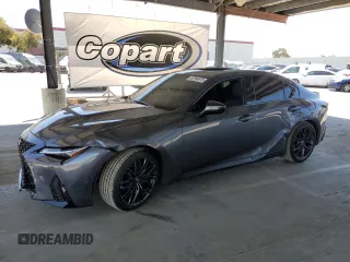 2025 Lexus IS 500 F Sport Performance z VIN JTHAP1D21S5007187, wystawiony jako Copart lot #55784875 z przebiegiem 6 084 mil mil oraz Szkoda całkowita • Salvage title. Historia ofert i sprzedaży dostępna na DreamBid. Obrazek 1.