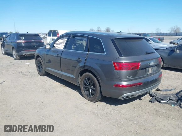 2019 Audi Q7 Premium with VIN WA1AAAF71KD007167, listed as a IAAI auction lot 41685423 with 84,632 mi miles and . Bid and sale history available at DreamBid. Image 3.