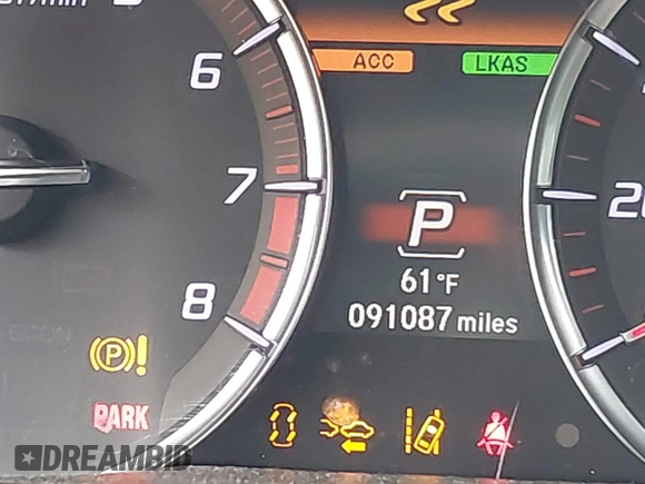 2019 Acura TLX w/A-Spec Pkg with VIN 19UUB1F6XKA004794, listed as a IAAI auction lot 41761436 with 91,087 mi miles. Bid and sale history available at carsss.com. Image 15.