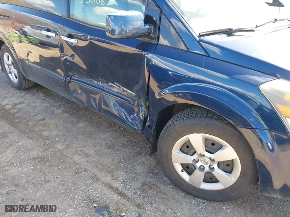 2008 Nissan Quest SE with VIN 5N1BV28U28N101824, listed as a IAAI auction lot 41855088 with 123,028 mi miles. Bid and sale history available at carsss.com. Image 6.