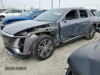 2024 Cadillac LYRIQ Luxury z VIN 1GYKPRRK3RZ118608, wystawiony jako Copart lot #87950865 z przebiegiem 25 088 mil mil oraz Szkoda całkowita • Salvage title. Historia ofert i sprzedaży dostępna na DreamBid. Obrazek 1.